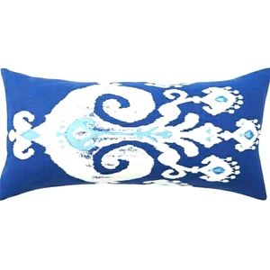 Pottery Barn Set of (2) Blue IKat Pillow covers